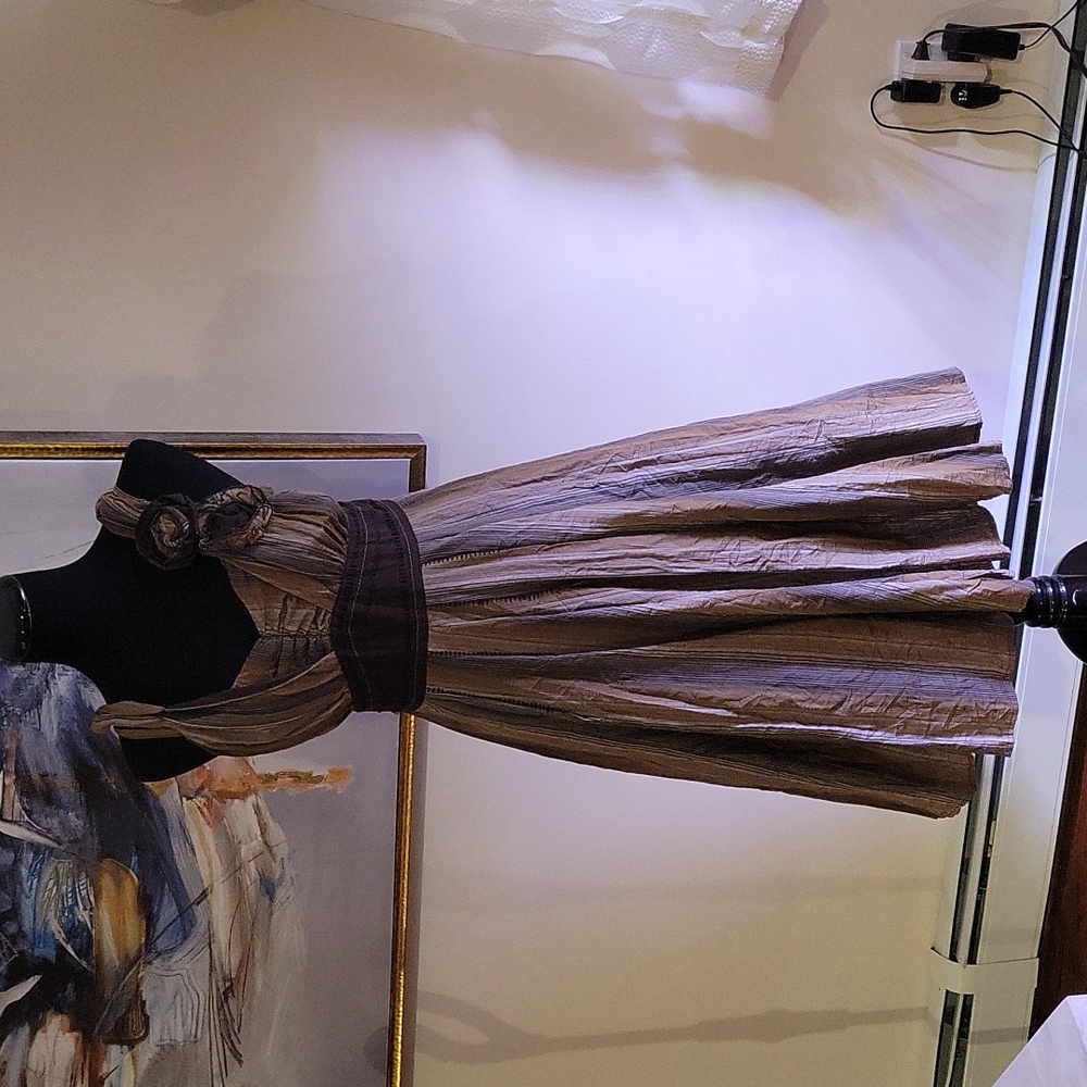 Hazel unique dress with stitching accents and layered skirt 100% cotton
